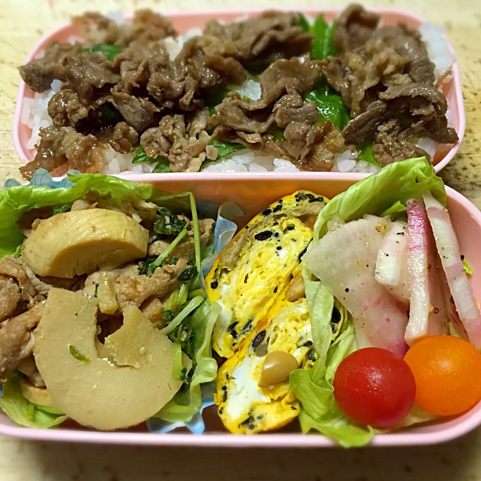 Snapdishの料理写真:本日の中１長女ちゃん弁当。|chihoさん