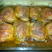 Garlic Lemon Pepper Chicken w/Butter crusted skin.|V Vosleyさん