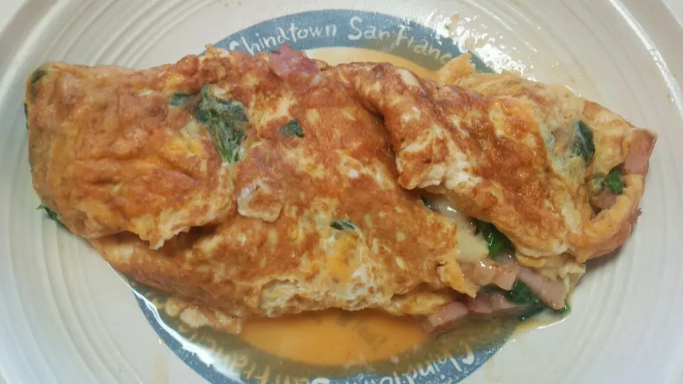 ほうれん草とベーコンのチーズオムレツ|ライムさん