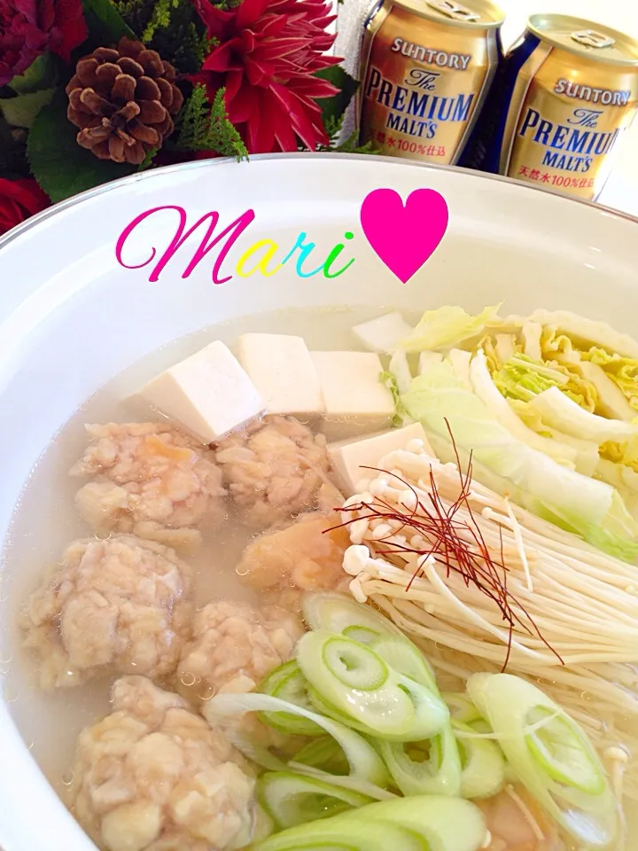 飲み干すスープ！💗我が家の💗鶏団子【旨塩鍋】|Mariさん