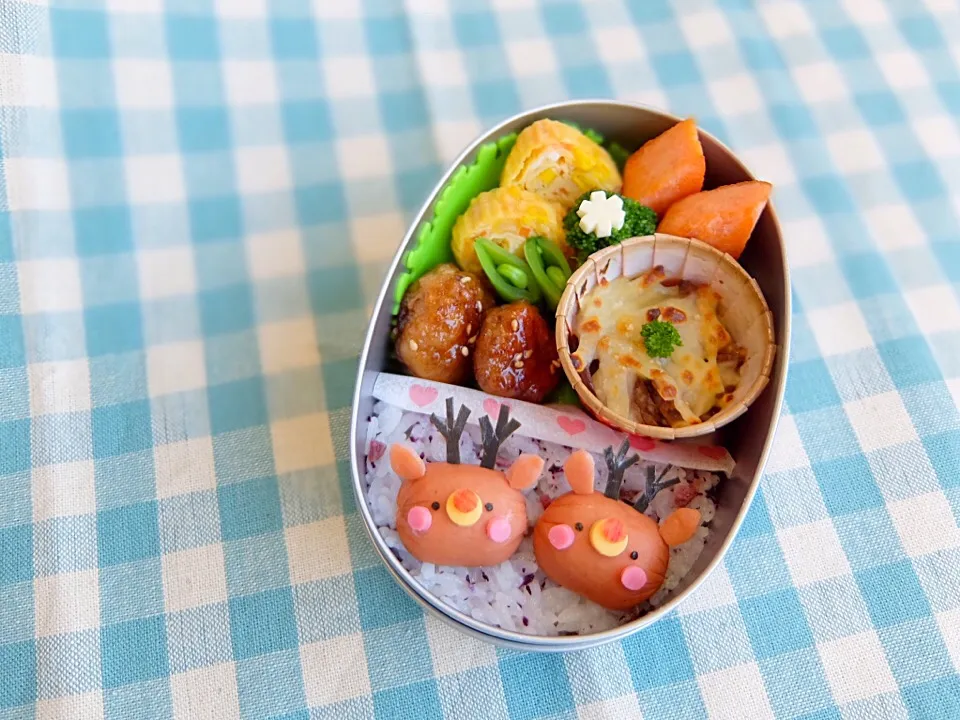 幼稚園 お弁当♡トナカイ|komachi♡さん