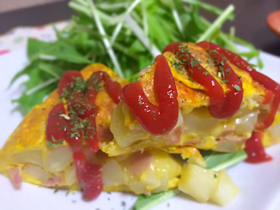 Omelette pomme de terre♡|つんさん