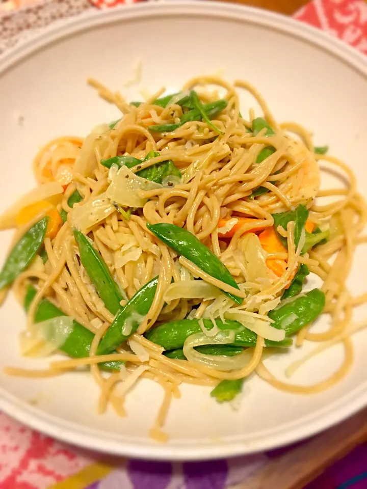 Shrimp and Snap Pea Primavera|Elenaさん