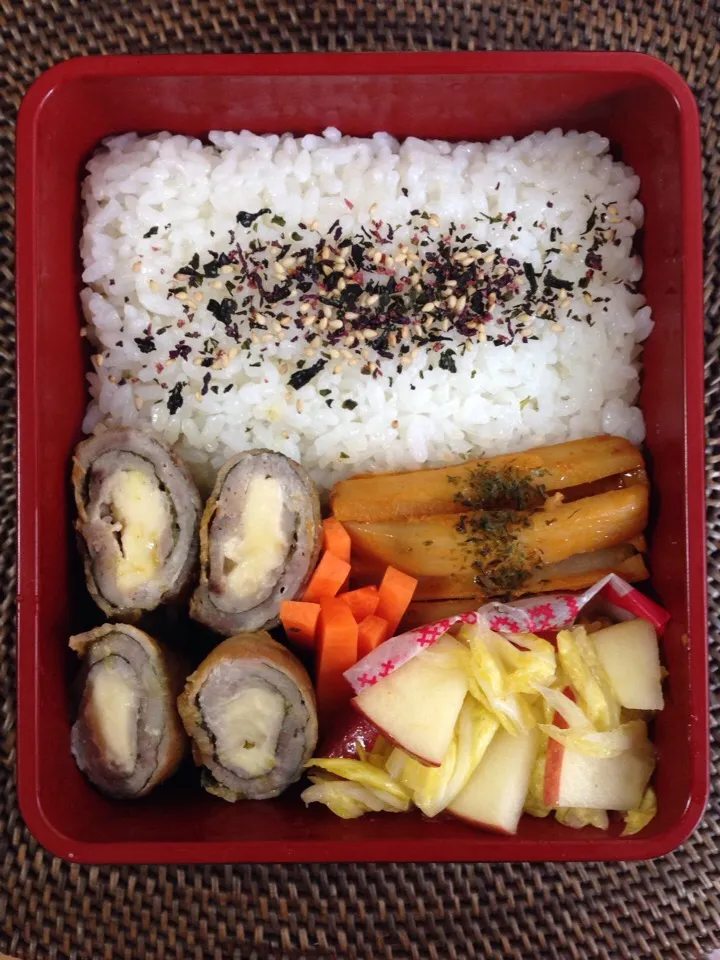 豚肉のしそチーズ巻き弁当|*なおみん*さん