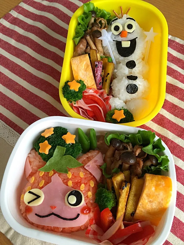 イチゴニャン＆オラフのお弁当☆|Junkoさん