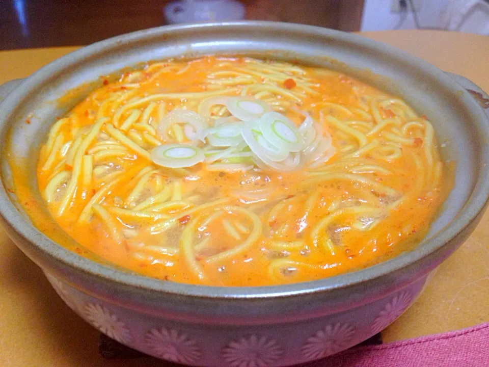 昨晩の鍋の出汁で味噌ラーメン!  (^-^)|Kei Satoさん