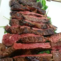 Snapdishの料理写真:grilled rump steak with rocket salad|Anita Iavazzoさん