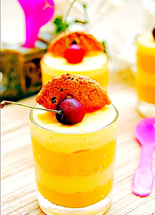 クリーミーマンゴープリン( Creamy Mango Pudding )❤️😋✨|Liezlさん