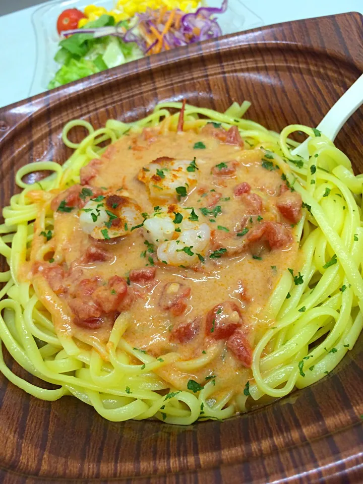 久々にコンビニパスタ|wildcat山猫さん