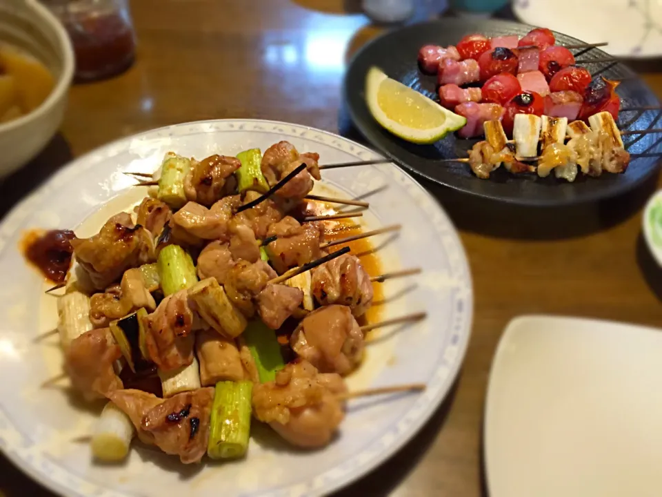 今日は焼き鳥！ネギマとトマトベーコン|Ayaさん