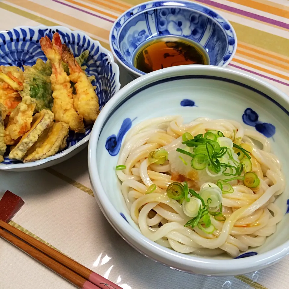 Snapdishの料理写真:讃岐うどん☆天麩羅うどん おろしぶっかけ|シフォンさん