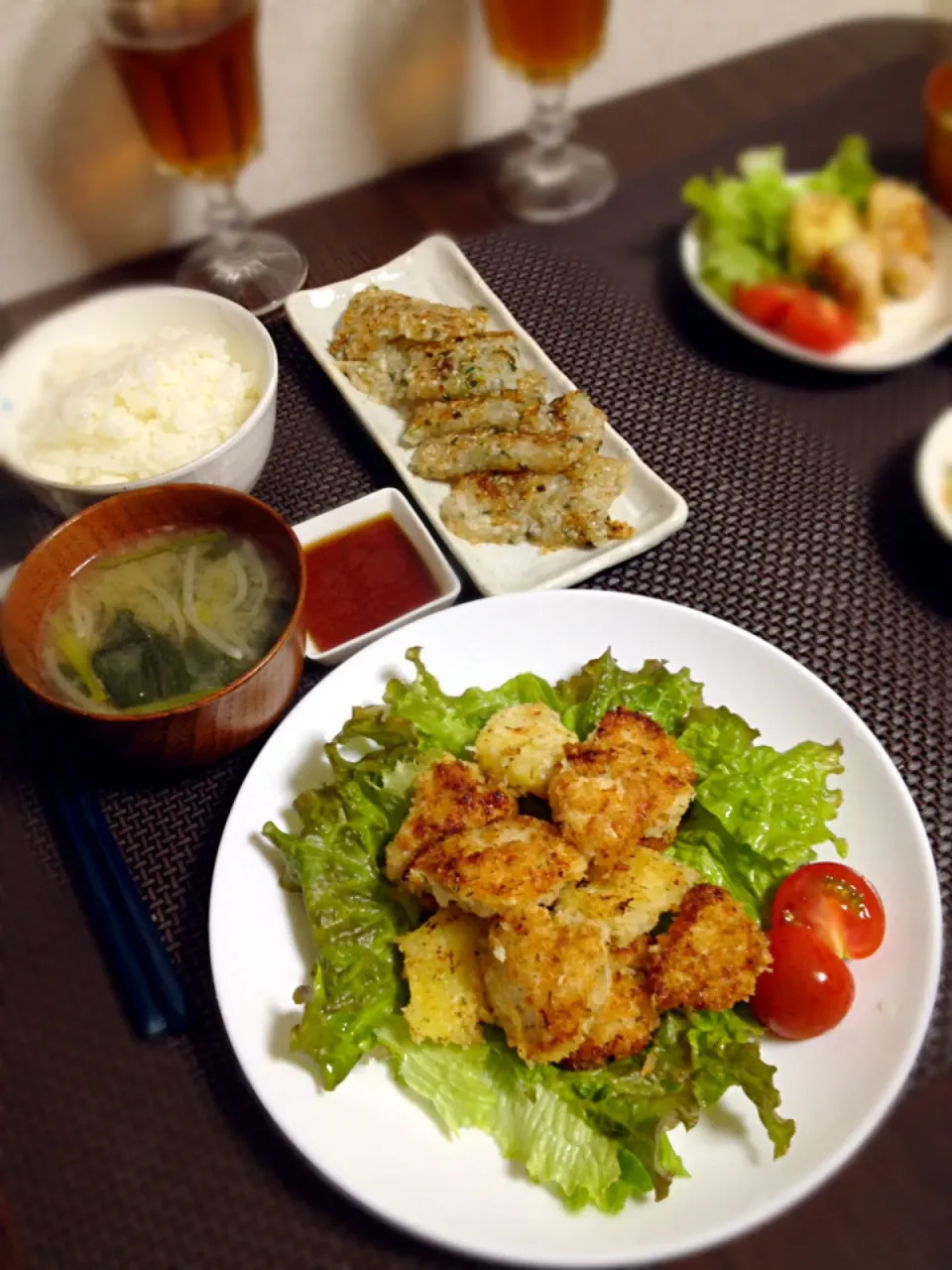 鶏とじゃがいものパン粉焼きの晩ご飯|mikaさん