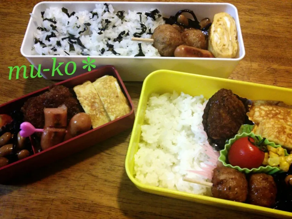 家族と自分のお弁当(*ﾟ▽ﾟ*)|むーこさん