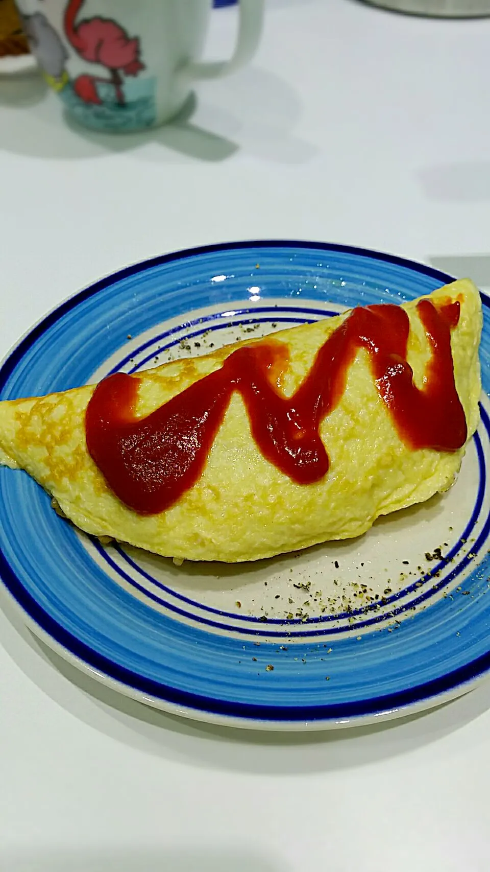 香菇雞肉蛋包飯 #鮮奶油 #香菇|タカ猫的 F∞Dさん