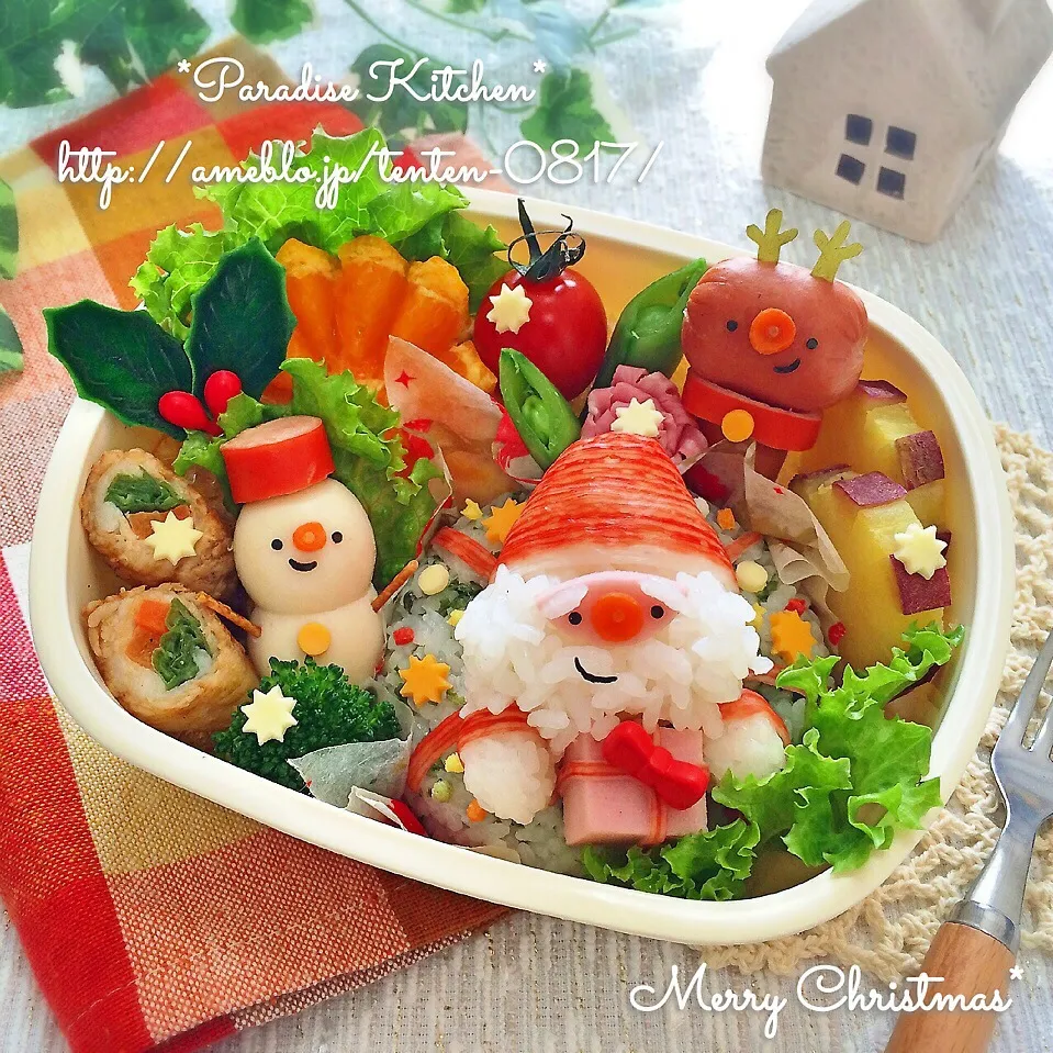 ＊リースの中からこんにちわ☆サンタさんのクリスマス弁当＊|MAAさん