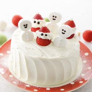 いちごサンタとマシュマロゆきだるまのケーキ タカナシ乳業 Snapdish スナップディッシュ Id Sbkloa