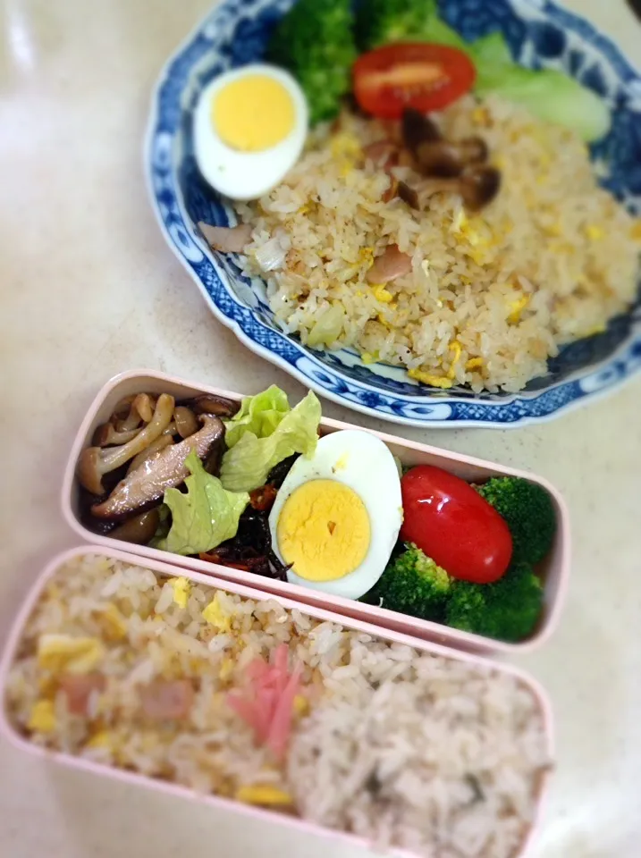 Today’s lunch box & JK lunch plate. 昼で下校する癖に思いっきり大胆に遅刻して行きやがりましたw|hoppycowさん