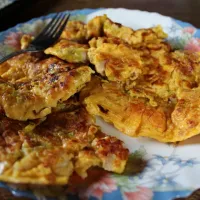 Omelette with bacon, mozzarella and leek 
 #Breakfast/Brunch #Lunch #Dinner|mekyさん