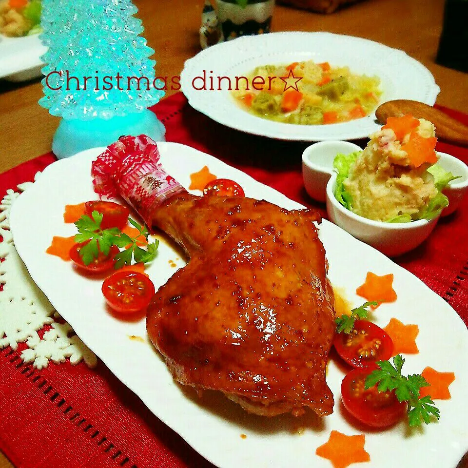 絶品ローストチキン♡Christmas dinner☆|さえこさん