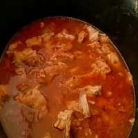 Snapdishの料理写真:Slow cooked pork in red sauce.|Carol Johnsonさん