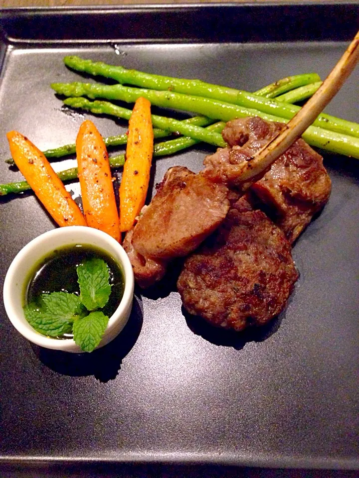 Lamb with vegetables and mint sauce|Eleven Two & Co.さん