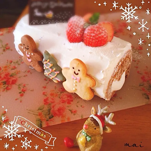 クリスマスロールケーキ|まいさん