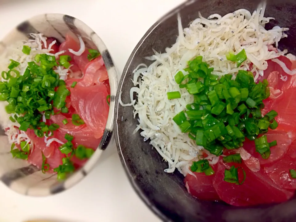 まぐろとしらす丼|たいちゃんママさん