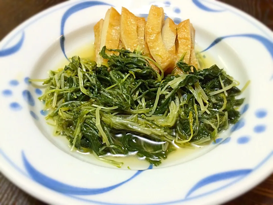 Snapdishの料理写真:Yumiさんのちょっと煮でなく       まる天、水菜のしっかり煮|mottomoさん