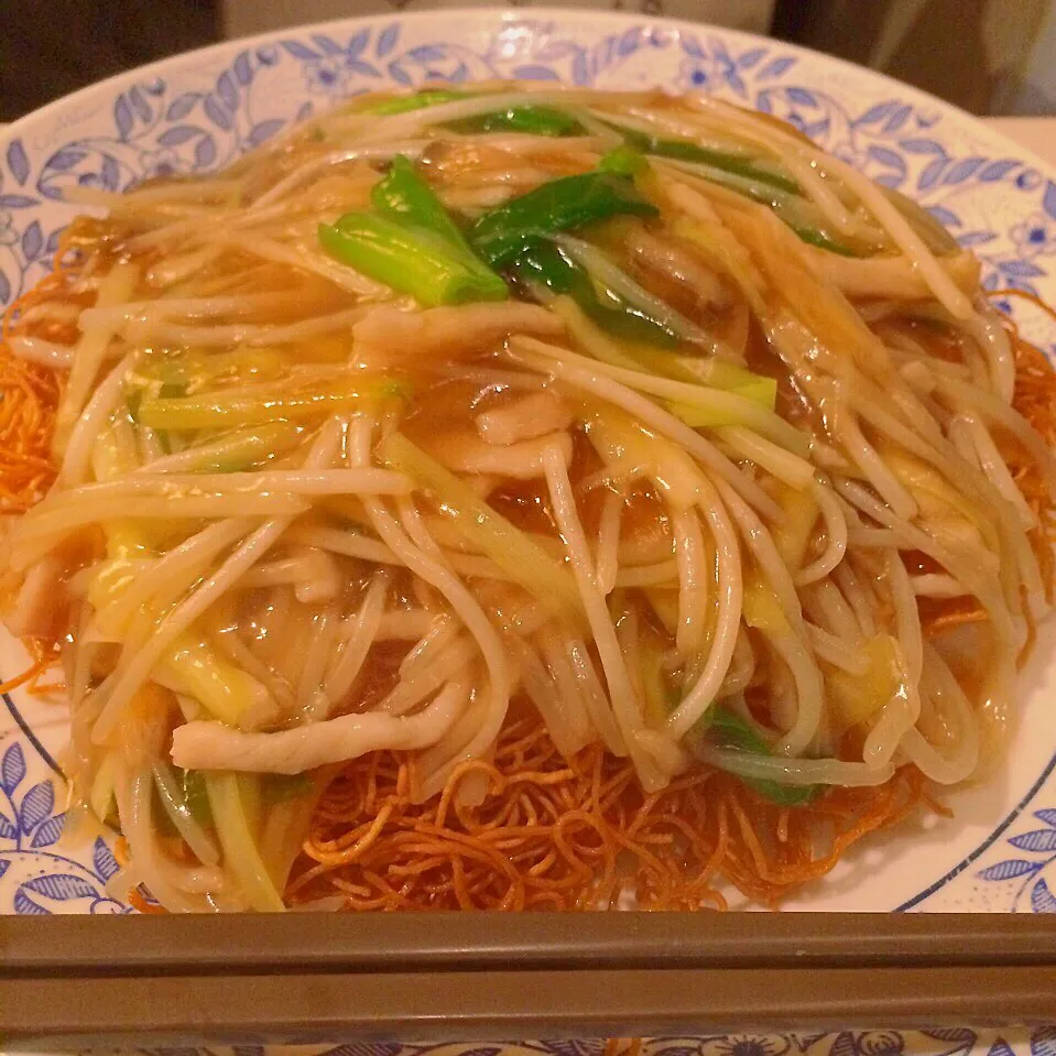 豚あんかけ硬焼きそば|ききさん