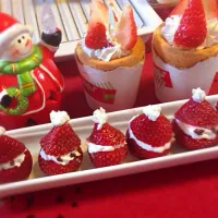 Snapdishの料理写真:紙コップでシフォン☆クリスマス☆|Mihoさん