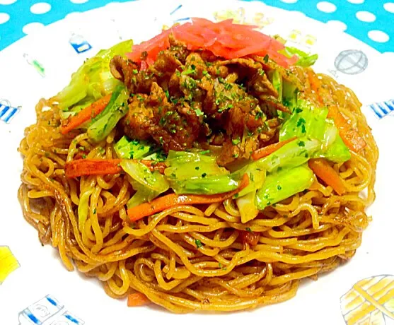 焼きそば - Japanese Fried Noodles with meat and vegetables 😋✨|Liezlさん