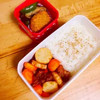 Snapdishの料理写真:野菜と大豆ミートの甘酢弁当|Ayaさん