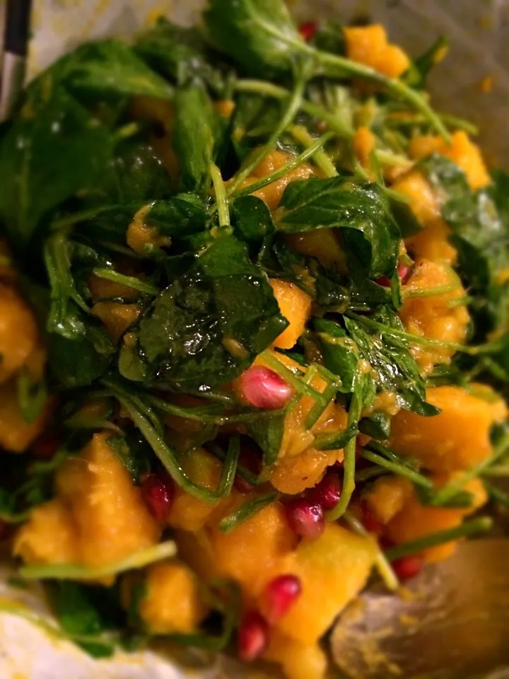 Spinach and pumpkin salad with pomegranate;)|aястасияさん