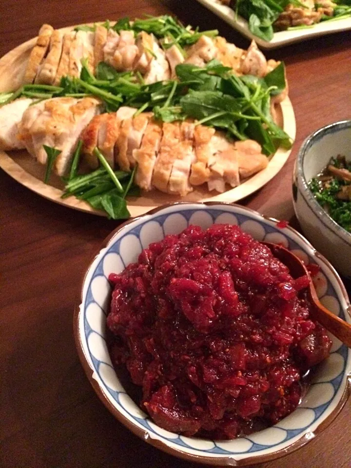 Roasted chicken with figs and raspsberry sauce;))|aястасияさん