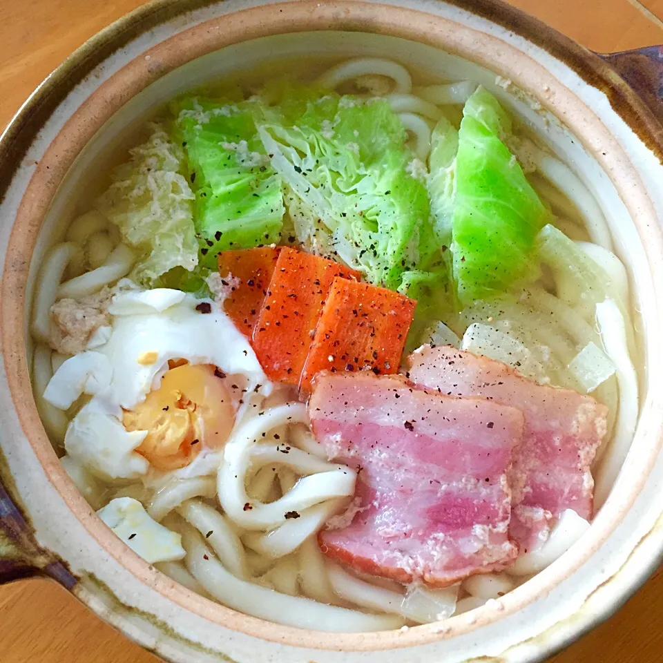 洋風鍋焼きうどん|カウンター嬢さん