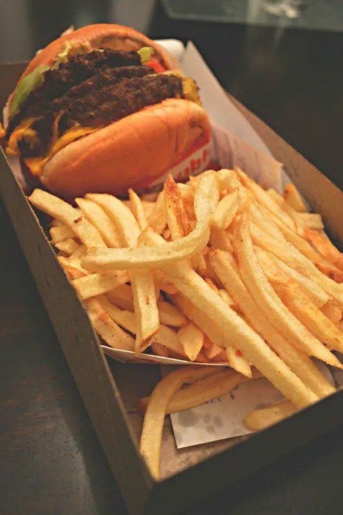 My Friend Takeout Triple Cheeseburger #Hamburger #Beef #Main dish French fries #Side dish 🙌🙌🙌|Alisha GodsglamGirl Matthewsさん