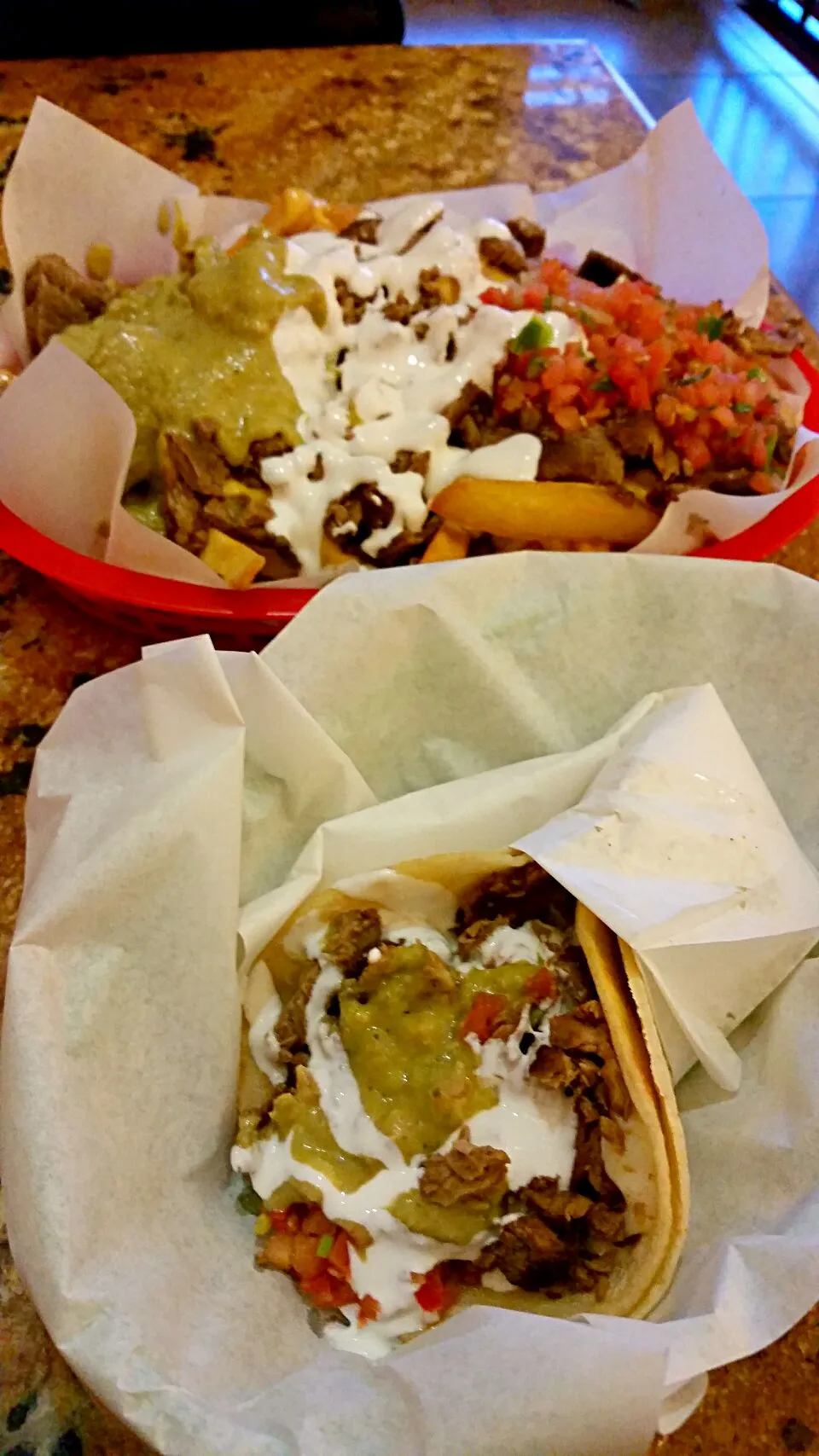 carne asada fries and tacos|Juliee ~ ジュリーさん