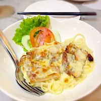 spagheti with chesee sauce|jonathan kevinさん