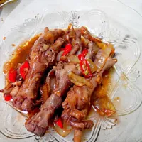 Snapdishの料理写真:chicken feet teriyaki|Niniekさん