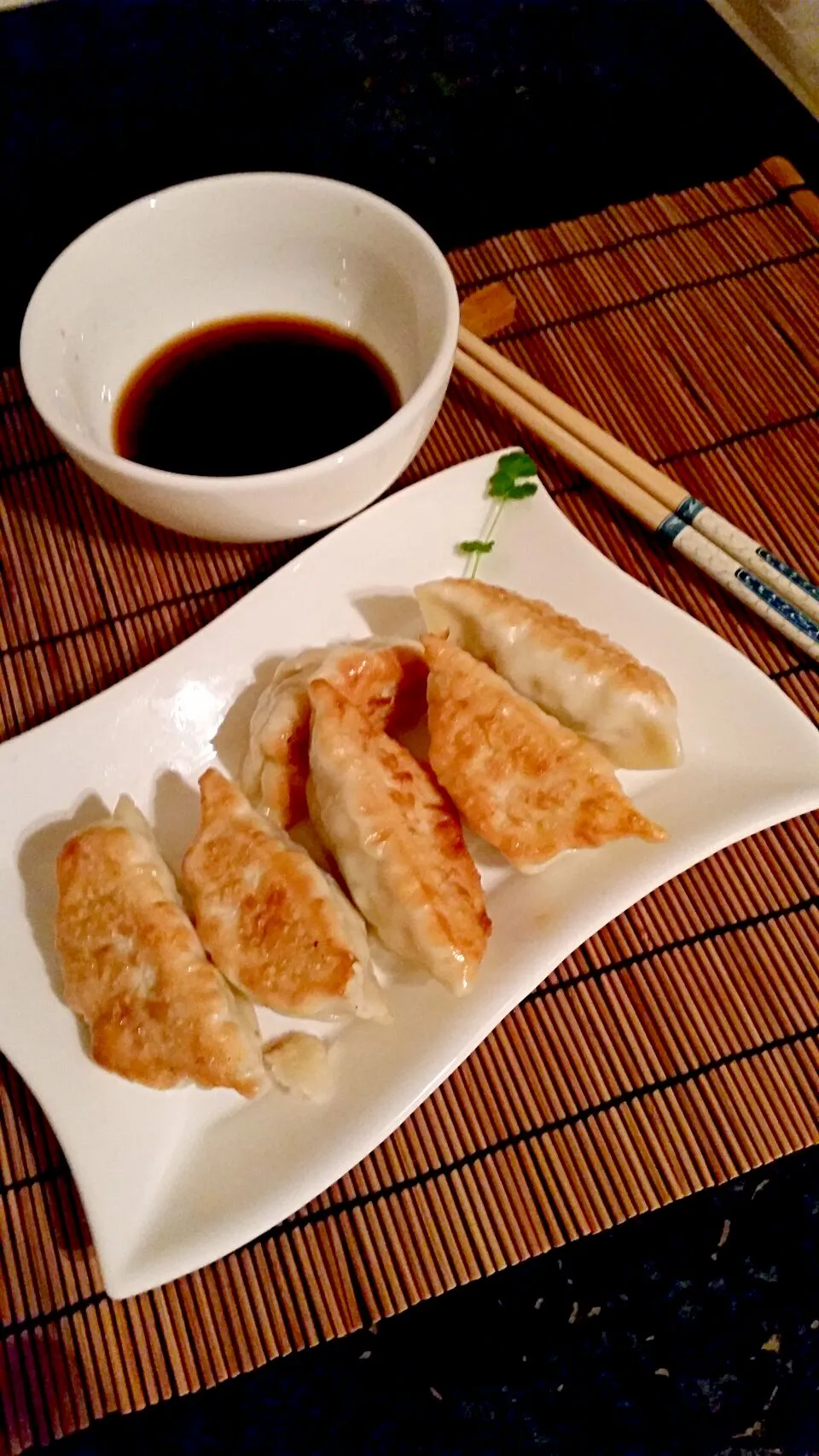 Snapdishの料理写真:gyoza with ponzu dip|jane yongさん