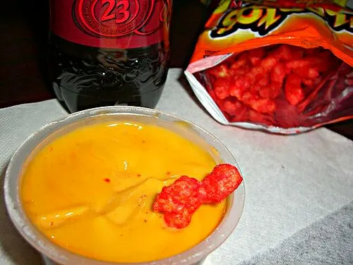 Snapdishの料理写真:🌃 ☺ My Late Night #Snack Last Night ☺ 🌃 🔥 Hot Cheetos with Warmed 3 Cheese Sauce with Dr. pepper #Soft Drinks #Snack/Teatime #Lifestyle  ☺ 🌃|Alisha GodsglamGirl Matthewsさん