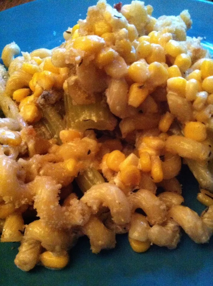 Celery, sweetcorn & pasta|Nick Hiderさん