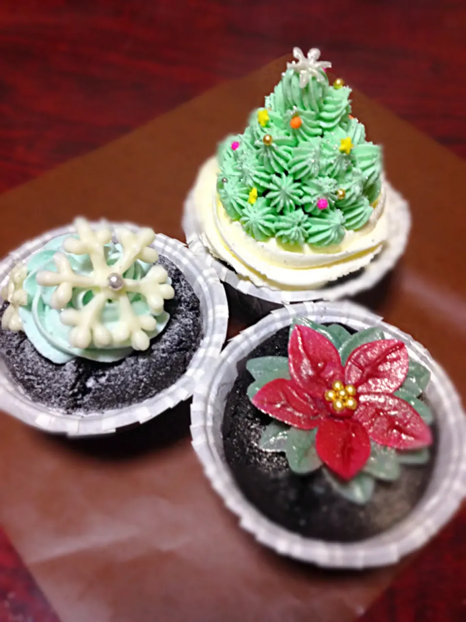 Snapdishの料理写真:Xmas♡カップケーキ|CHILEYさん