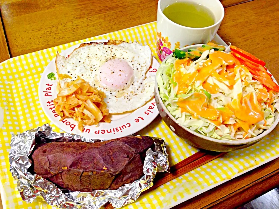 焼き芋朝ごはん(^^)|くりちさん