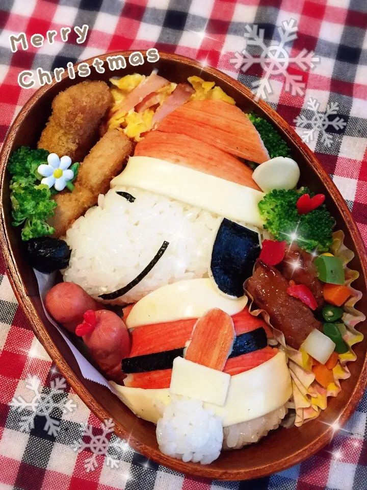 サンタスヌーピー弁当⭐️|あおぱんださん