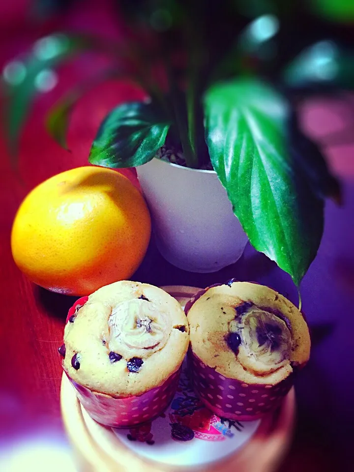 Banana Peanut Butter with chocochips cupcakes|Laarni Nabongさん