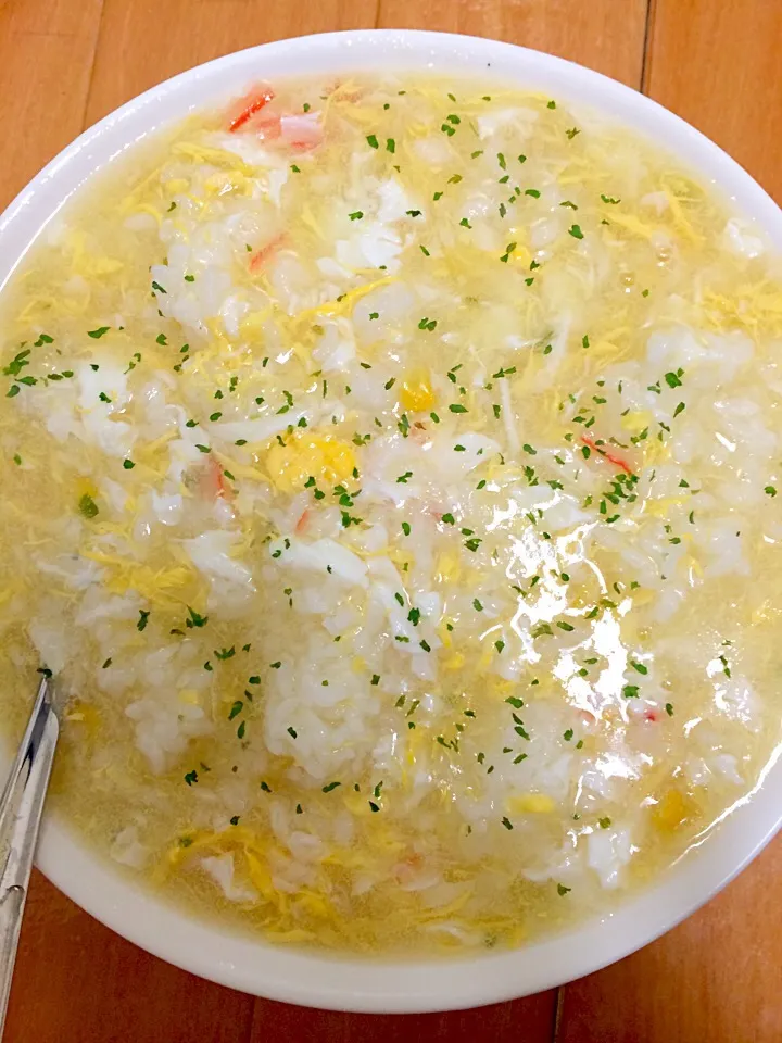 Crab and corn soup with rice :)|Nina Kinessa Htutさん