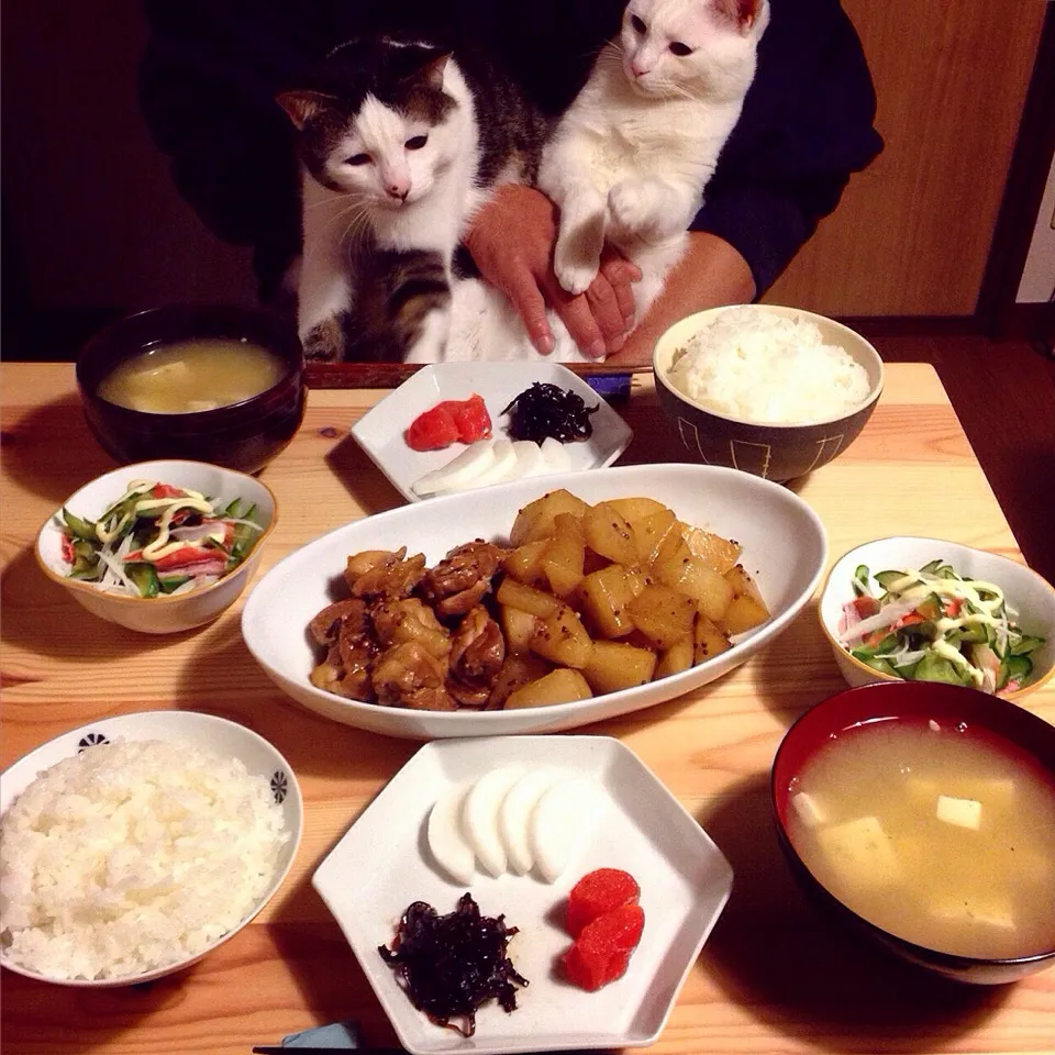 鶏と大根の粒マスタードの照り焼き。と、ご飯のおかわりが止まらないサブおかず♩|naouさん