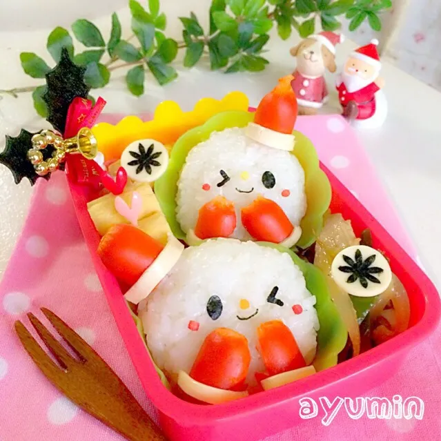 雪だるまちゃんズのお弁当♬|あーみ♡さん