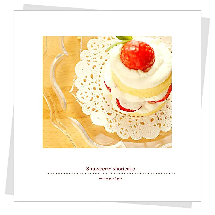 Snapdishの料理写真:苺のプチショートケーキ♥ #ケーキ #おやつ #お菓子/スイーツ #いちごの日(1月5日)|atelier pas a pasさん